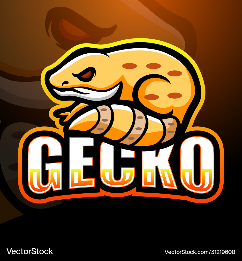 Gecko mascot esport logo design Gecko mascot esport logo design Vector Image