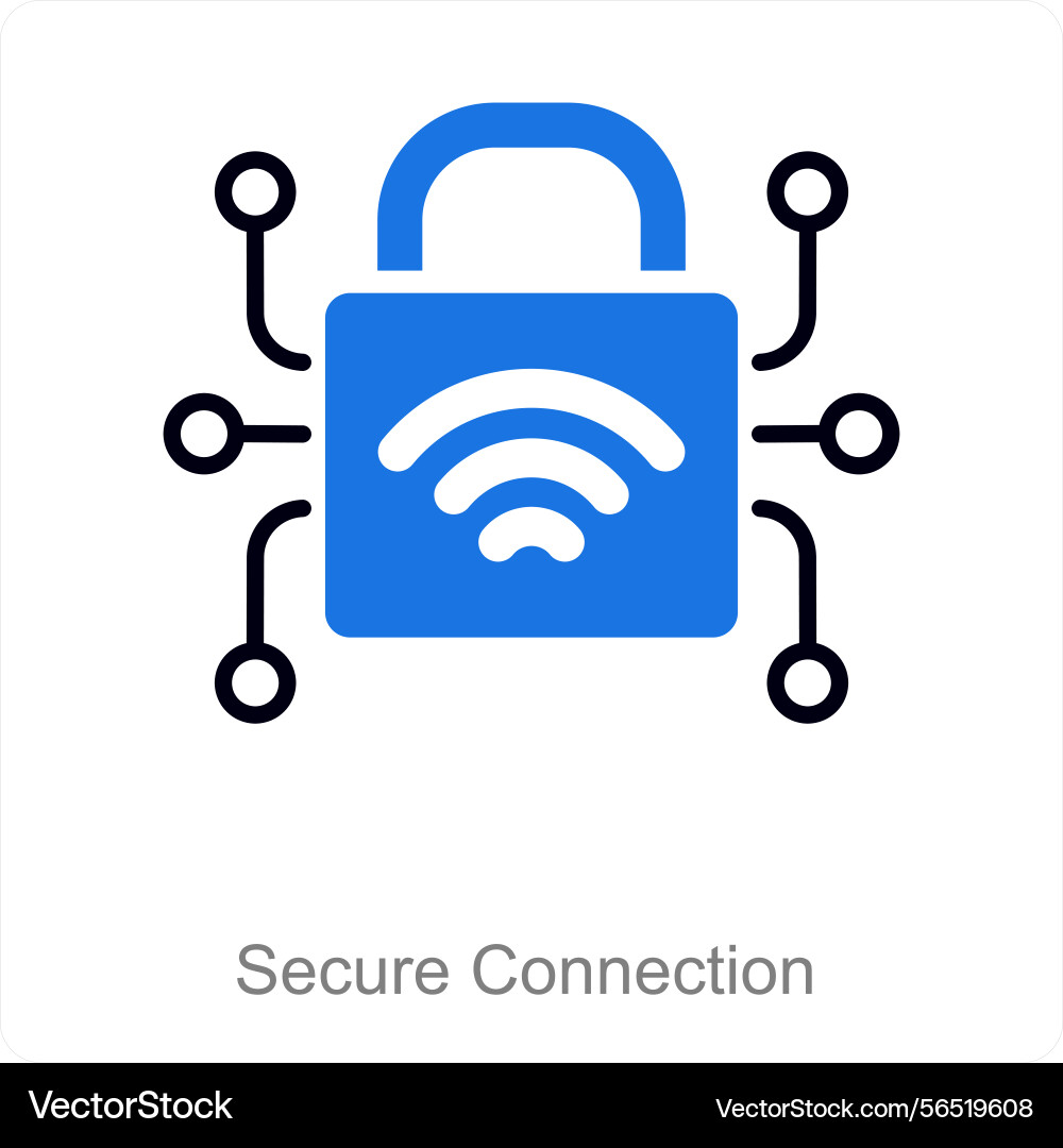 Secure connection and technology icon concept Vector Image