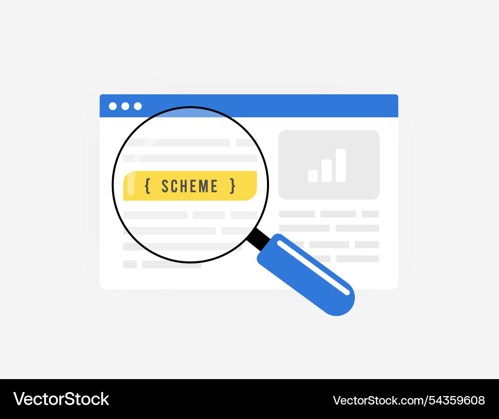 Seo schema markup concept - strukturierte Daten Seo schema markup concept - strukturierte Daten vektorbild