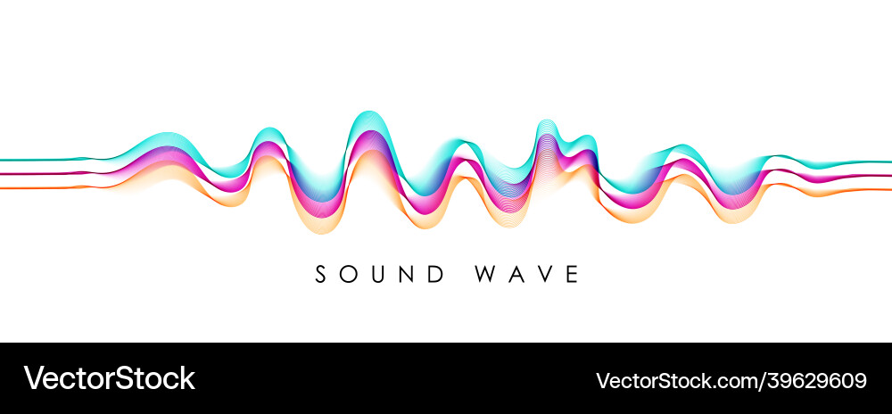 Abstract Color Wave Background vector image