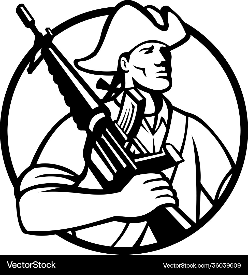 American Patriot Soldier vector image