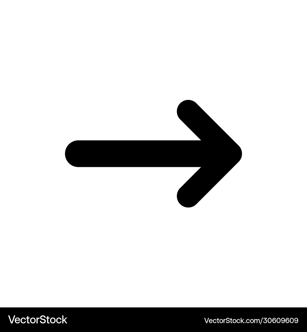 Arrow glyph icon and pointer sign Vector Image