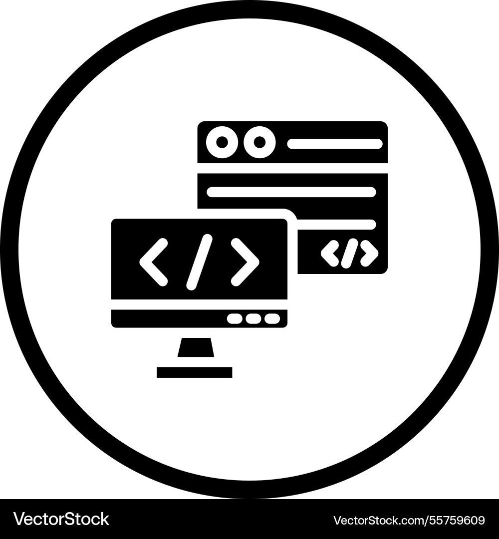 Backend icon design vector image