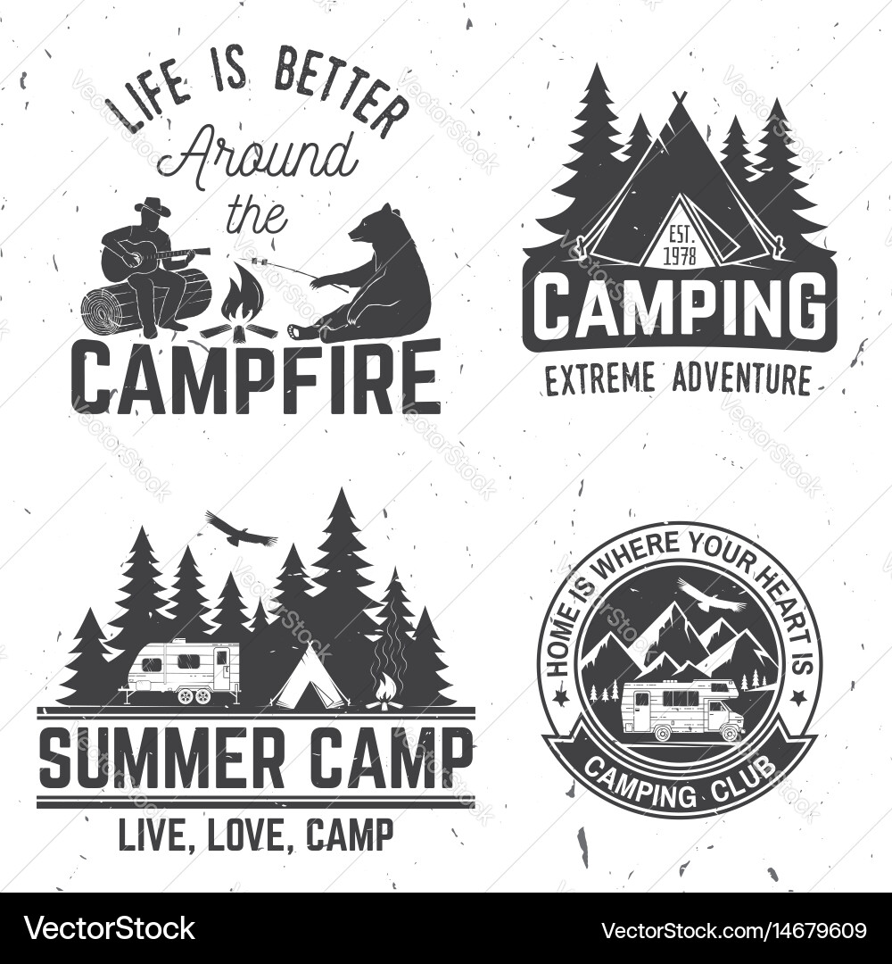 Camping Adventure Logo Vector Image