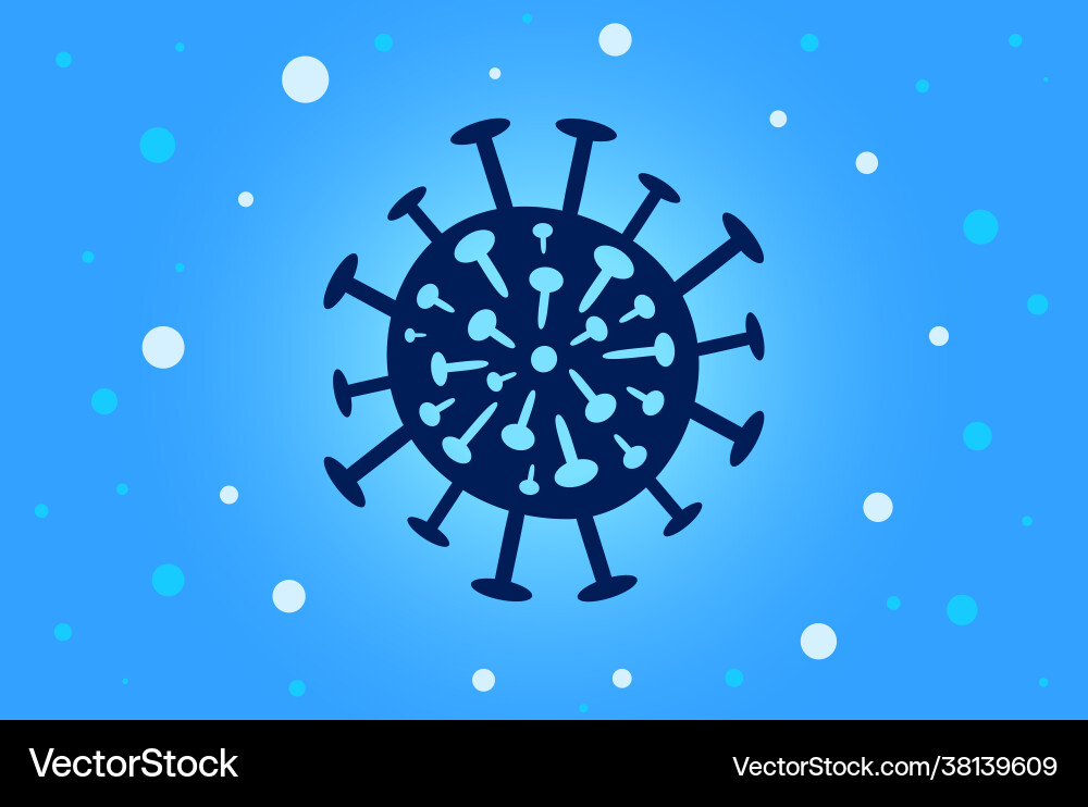 Coronavirus Poster oder Nachrichtenbild zeigt einen Virus Coronavirus Poster oder Nachrichtenbild zeigt einen Virus vektorbild
