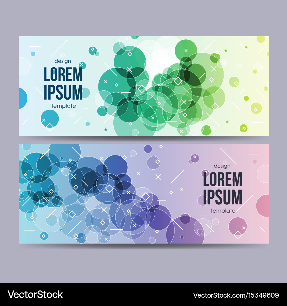 Design template with circles style use vector image
