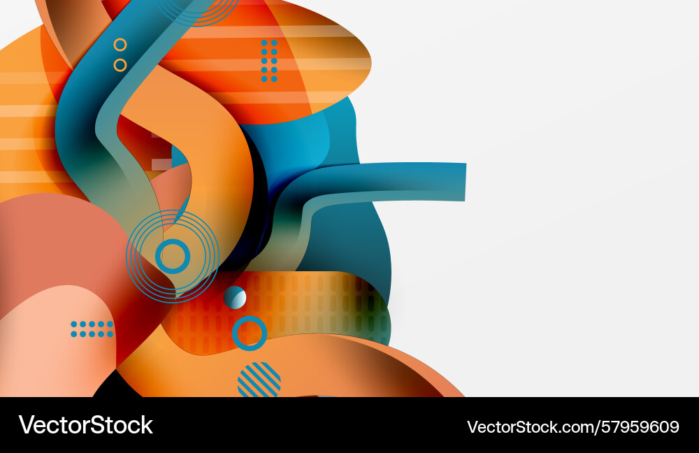 Dynamic Abstract Shapes Vector Image