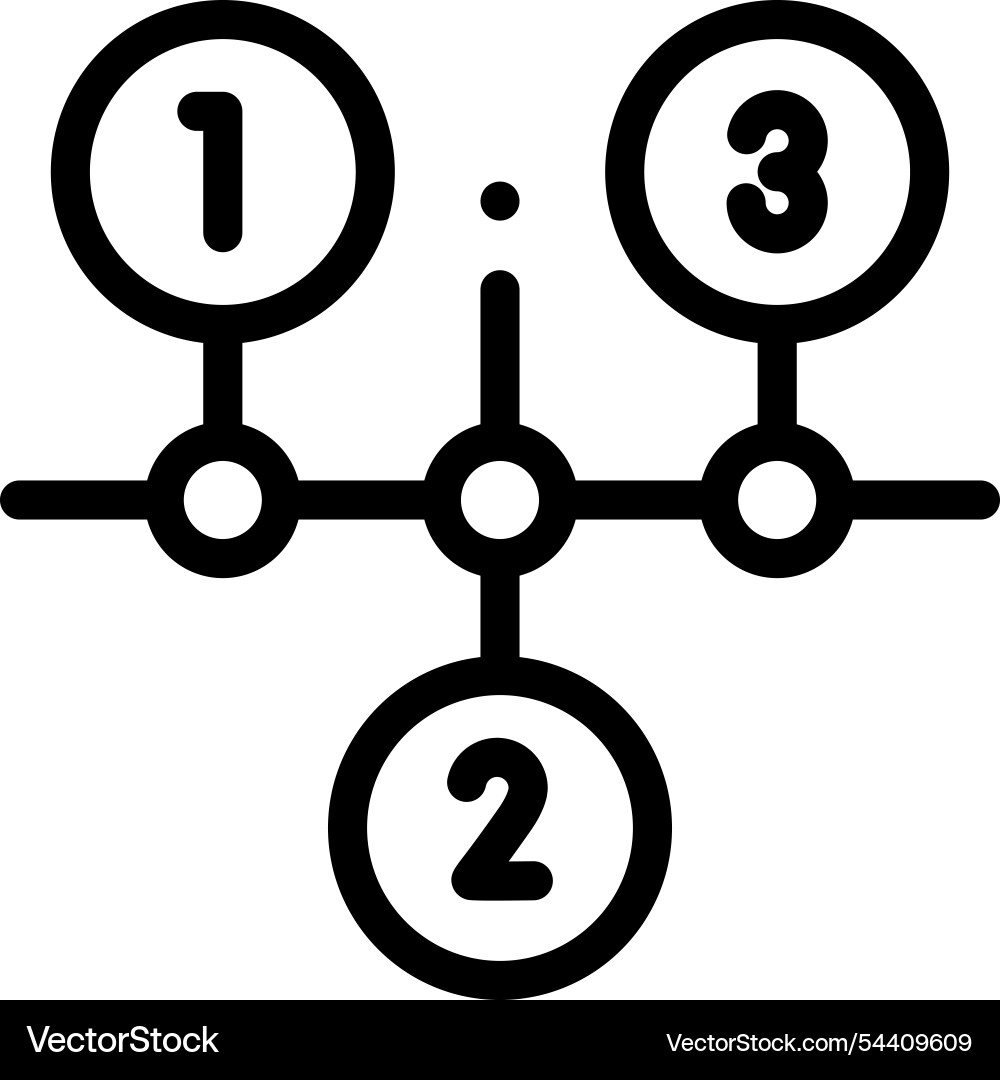 Line chart icon thin linear style design isolated vector image