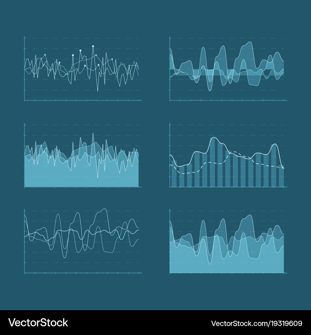 Modern HUD Data Interface Elements vector image