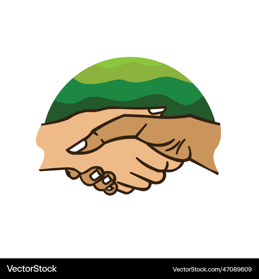 Shaking hand design Shaking hand design vector image