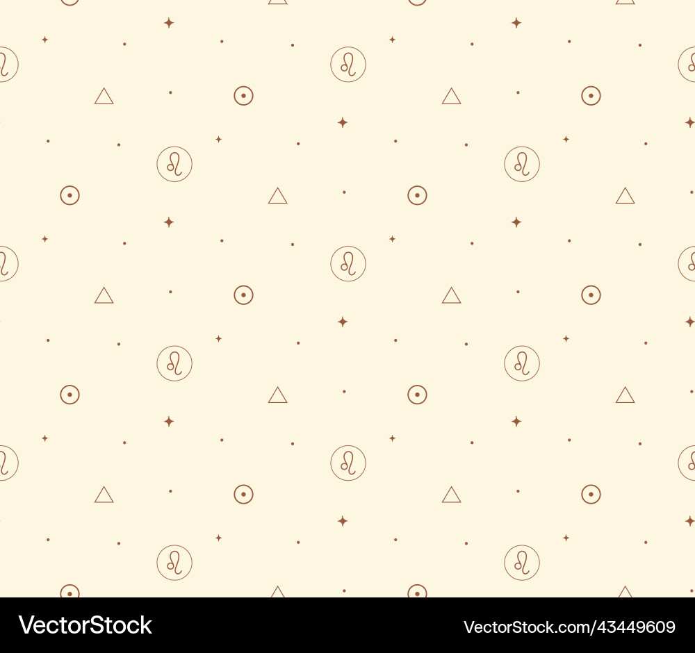 Zodiac leo background seamless pattern astrology Zodiac leo background seamless pattern astrology vector image