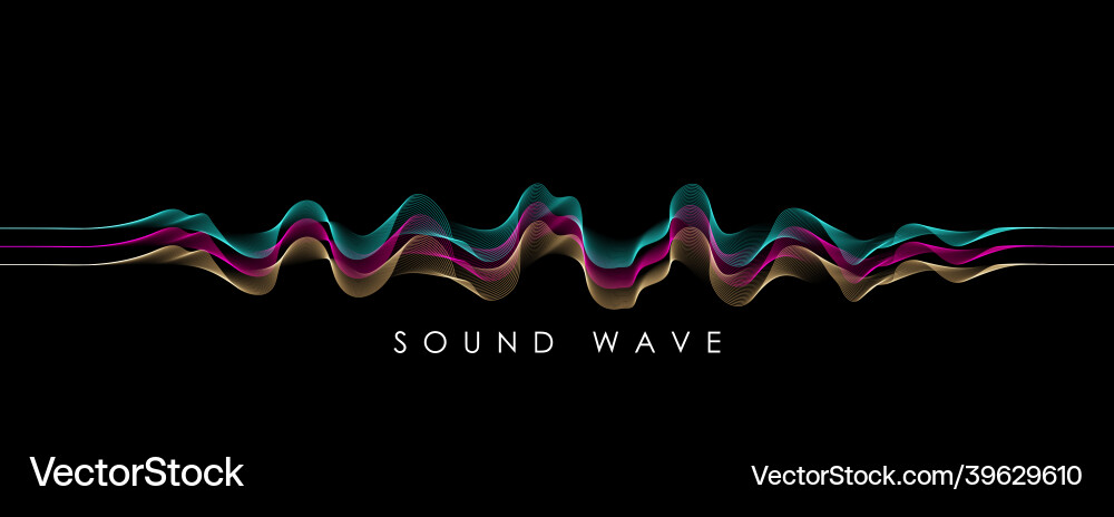 Abstract Color Wave Background vector image