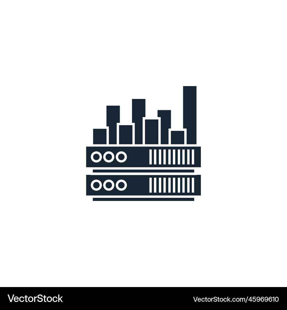 Big data creative icon from artificial vector image