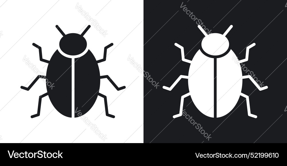 Bugs icon set in solid style Vector Image