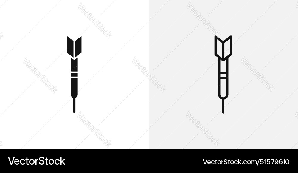 Dart Icon Set - Precision & Targets vector image