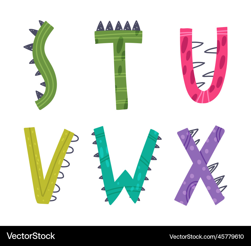 Dino alphabet capital letter for primary education