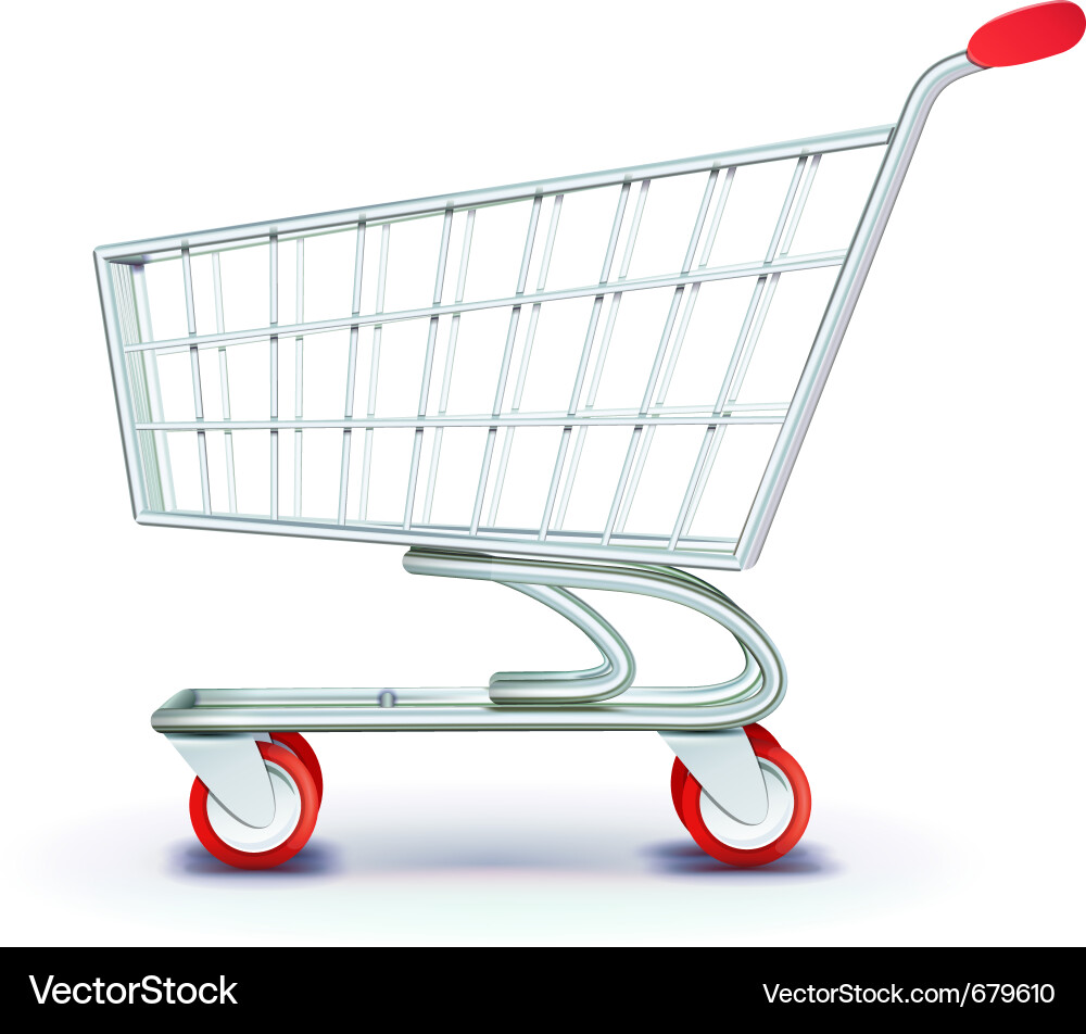 Empty Shopping Cart Vector Image