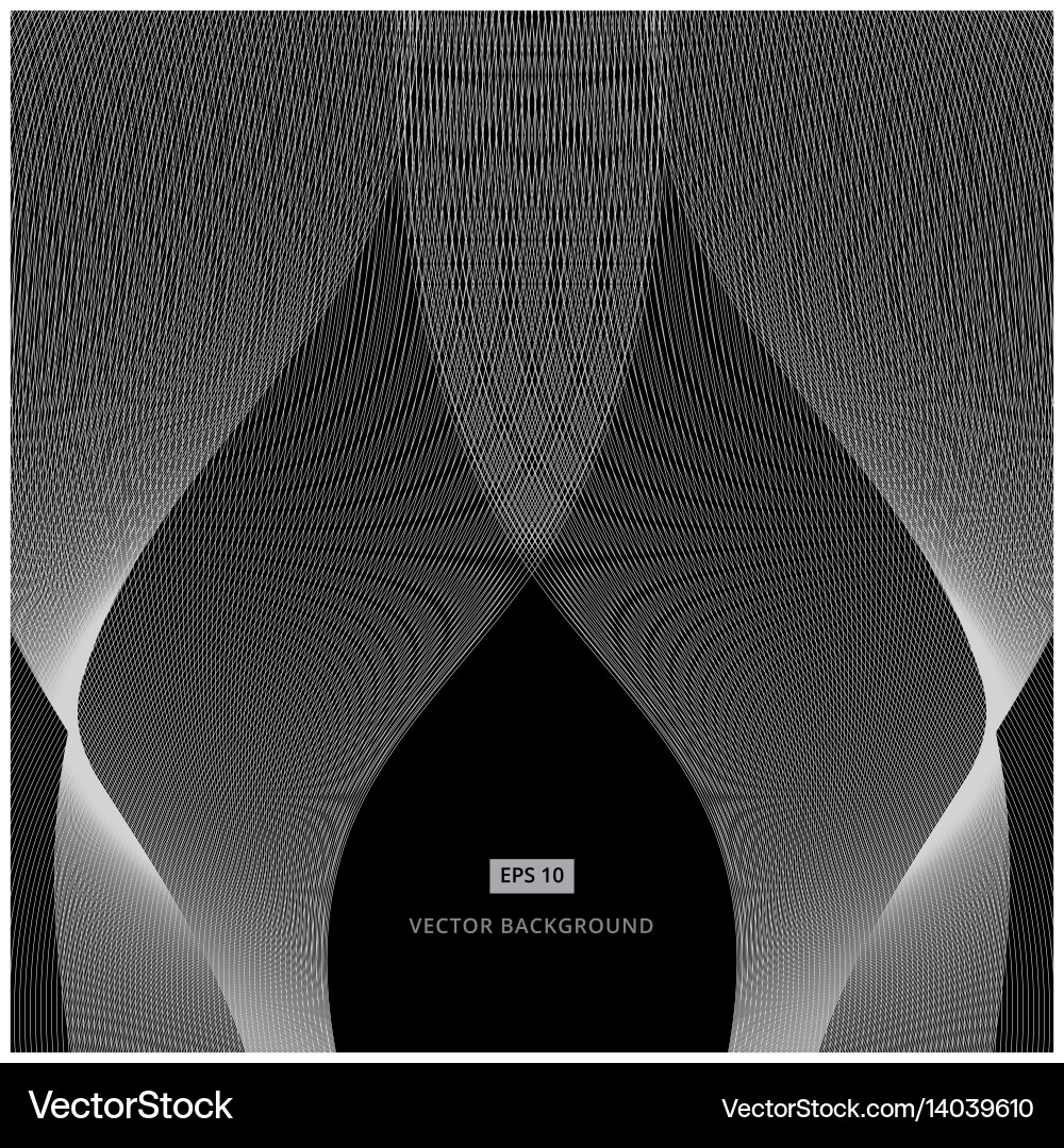 Grey Wave Abstract Pattern vector image