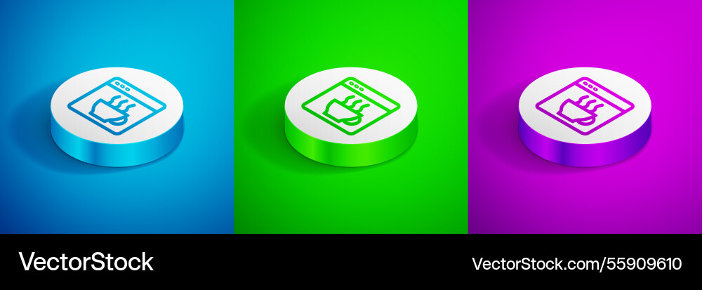 Isometric line software web developer programming Isometric line software web developer programming vector image