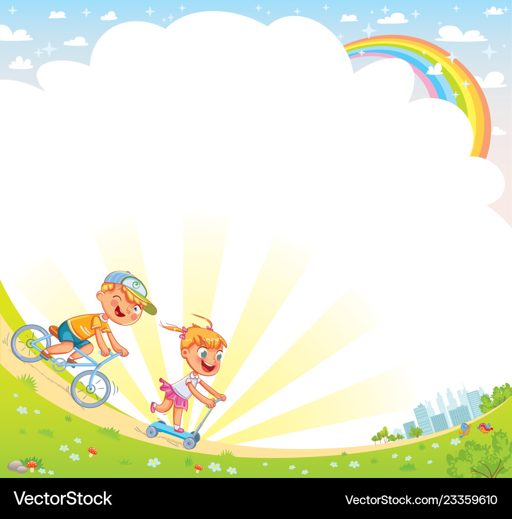 Kids background for your design vector image