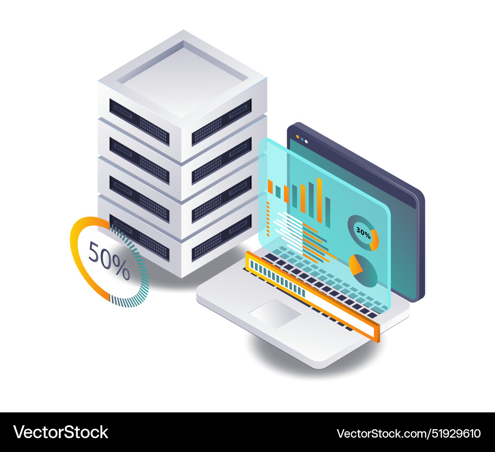 Optimizing data processing performance in server Optimizing data processing performance in server vector image