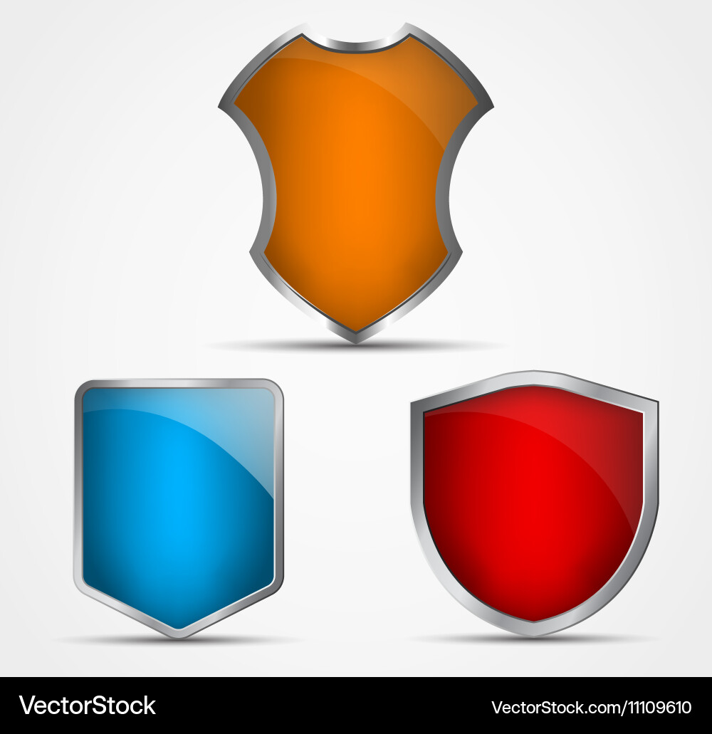Set of icons different colors and shapes Vector Image
