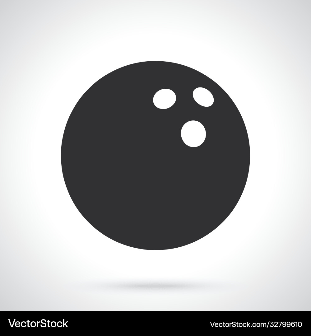 Silhouette bowling ball Royalty Free Vector Image