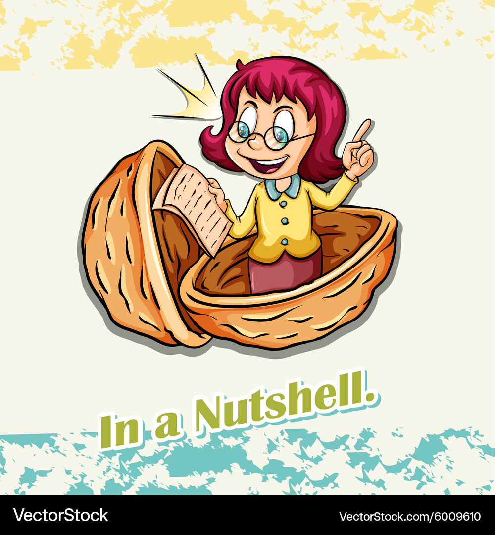 Wise Words in a Nutshell Vector Image