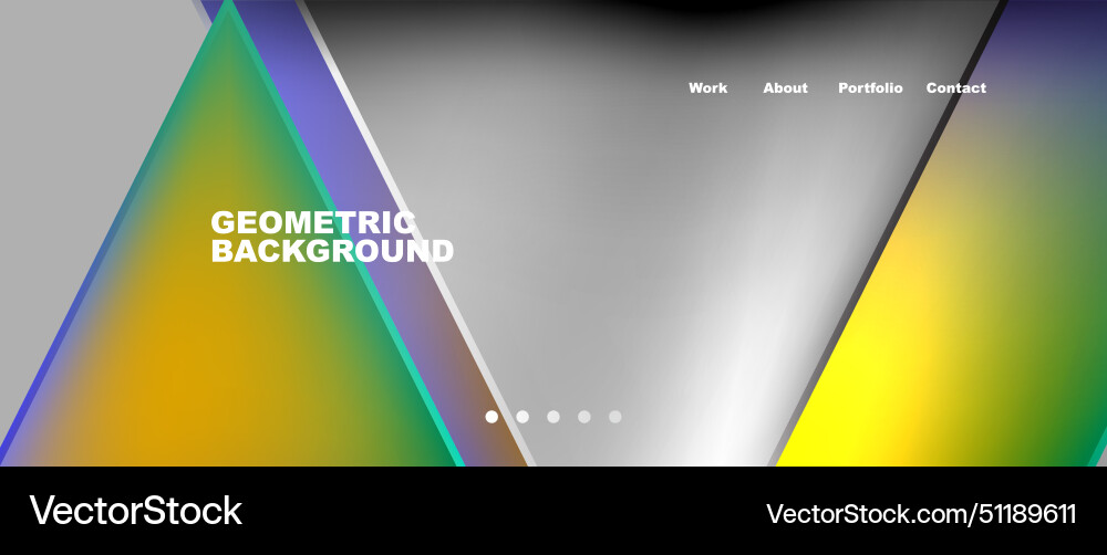 A digital design with colorful triangles on gray A digital design with colorful triangles on gray Vector Image