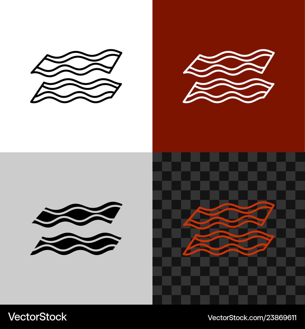 Bacon line icon stripe lines symbol Bacon line icon stripe lines symbol vector image