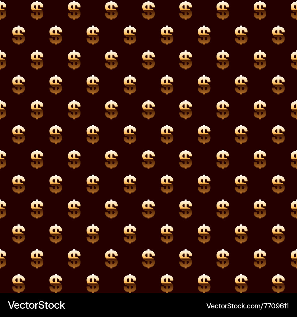Dollar seamless pattern background vector image