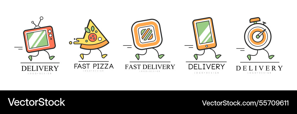 Fast delivery service logo design template Vector Image