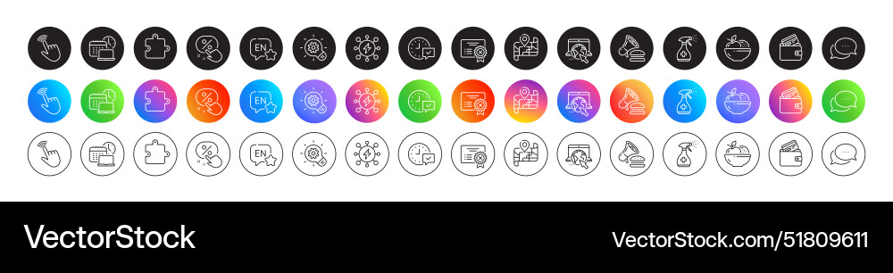 Fruits debit card and cursor line icons for web Fruits debit card and cursor line icons for web vector image