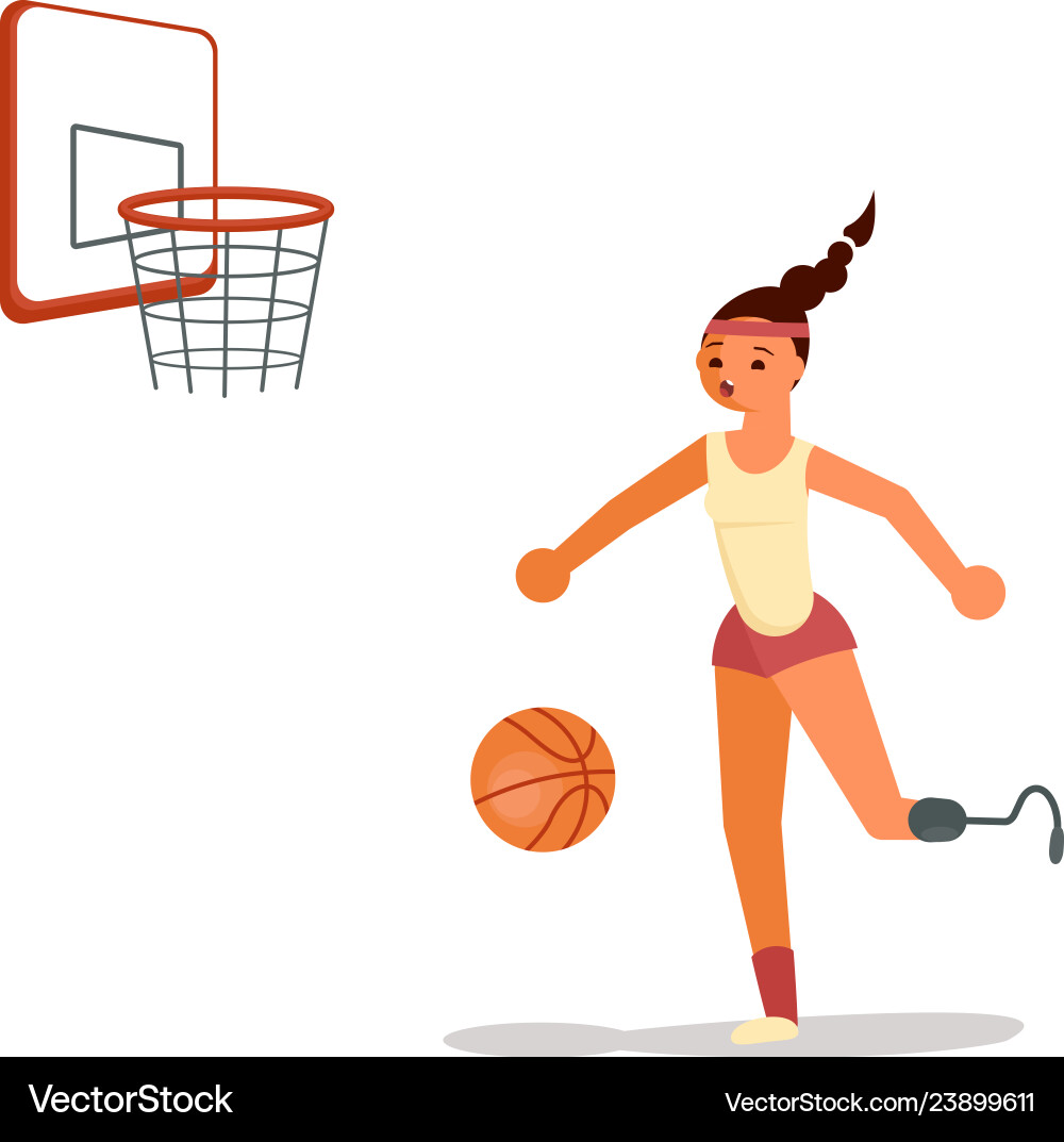 Männer behinderten jungen Sportler spielen Basketball Männer behinderten jungen Sportler spielen Basketball vektorbild