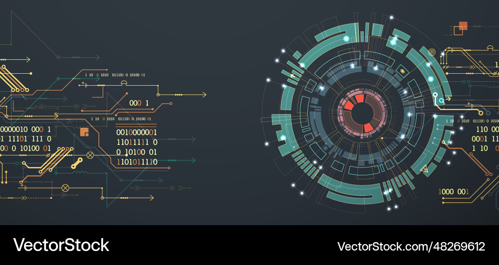 Abstract background on technological Abstract background on technological vector image