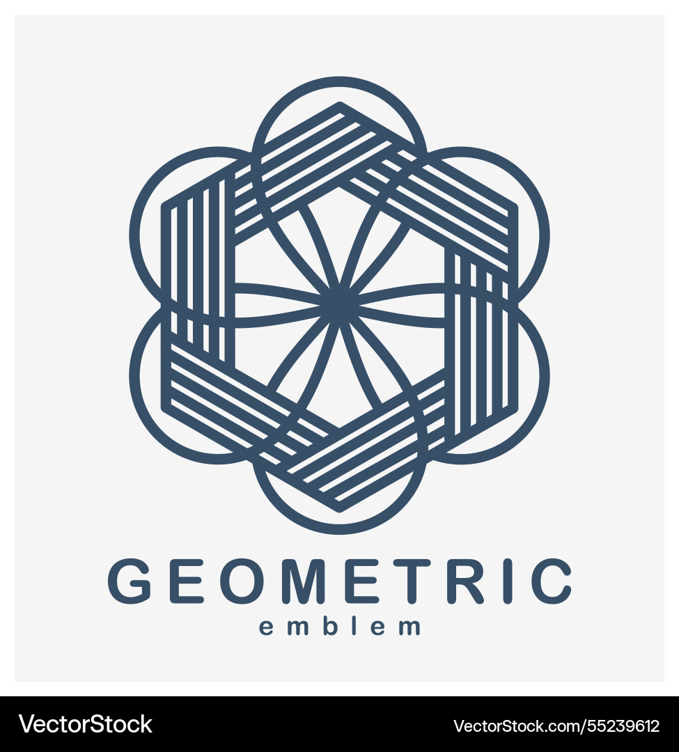 Abstract geometric flower symbol isolated Abstract geometric flower symbol isolated vector image