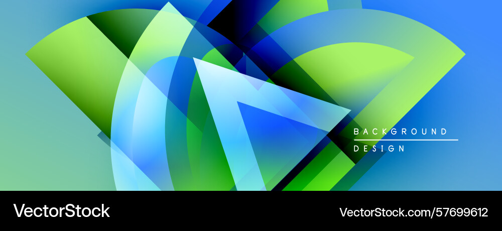 Abstract vibrant design features overlapping Vector Image