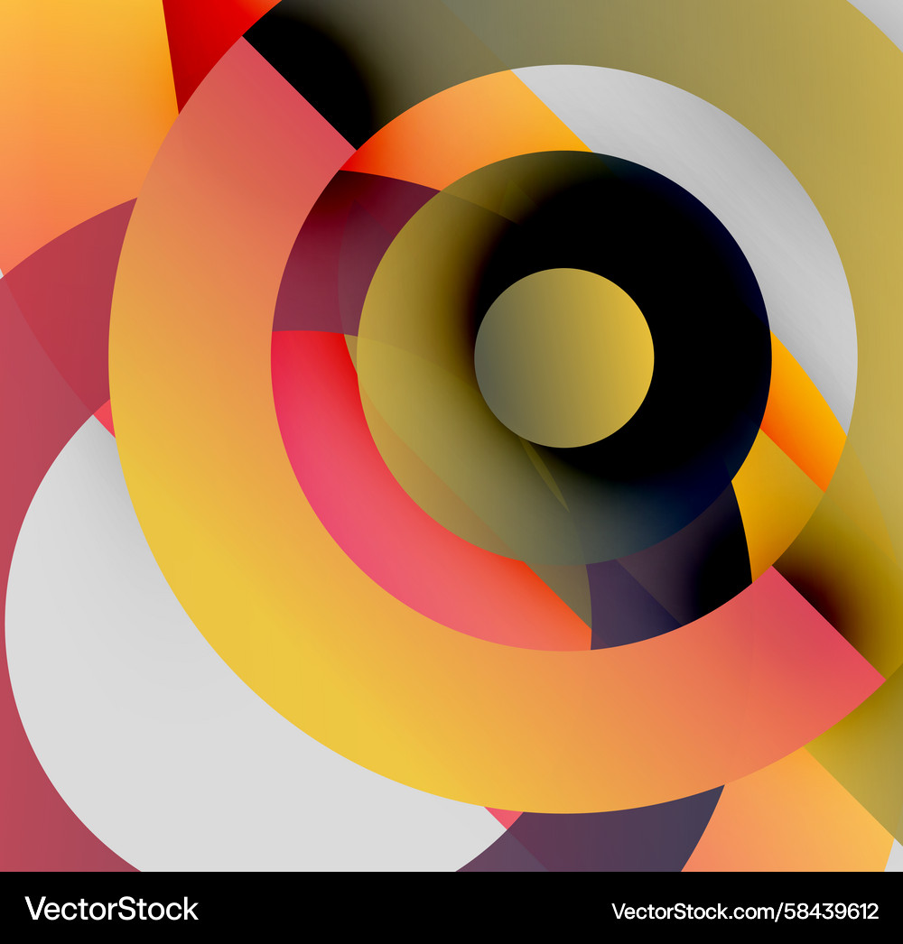 Abstrakte Kreise überlappen die dynamische visuelle Abstrakte Kreise überlappen die dynamische visuelle Vektorbild
