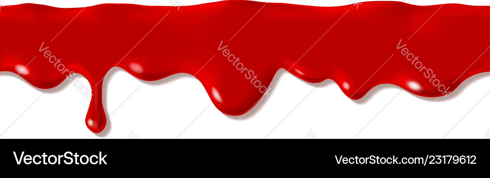 Crimson Blood Drop Border vector image