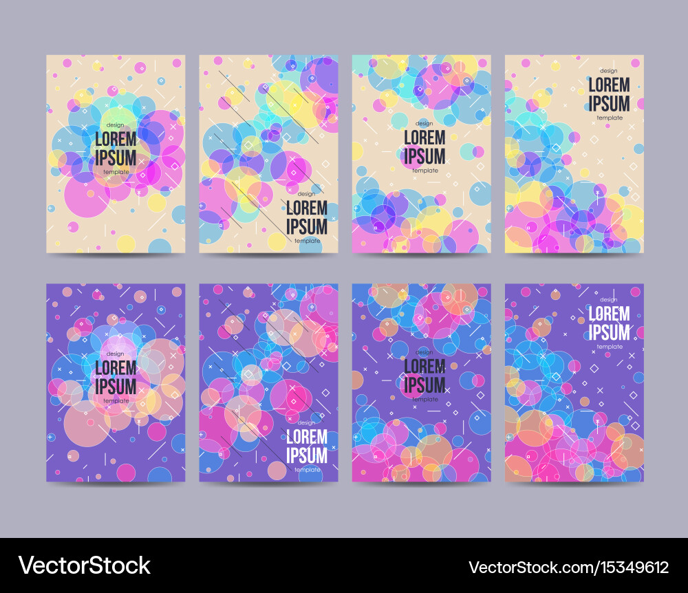 Design template with circles style use vector image