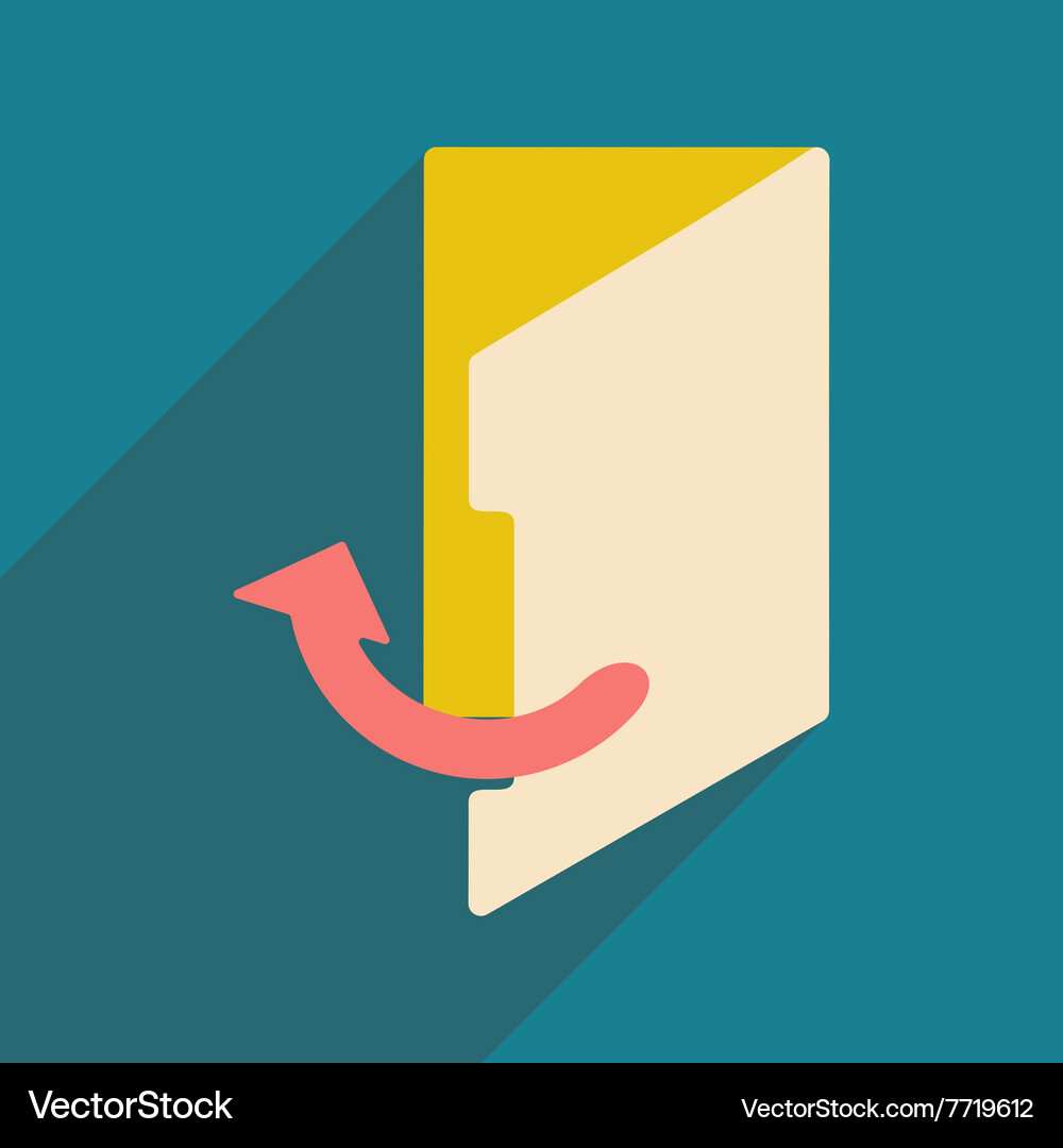 Flat with shadow icon and mobile application Vector Image