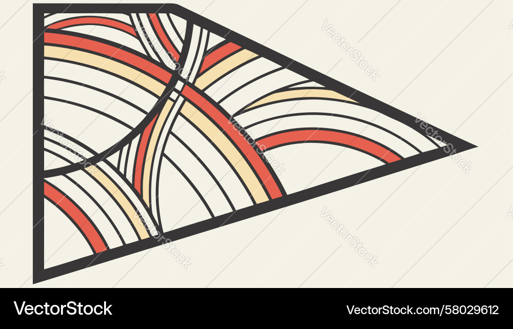 Fluid Triangular Curves Pattern vector image