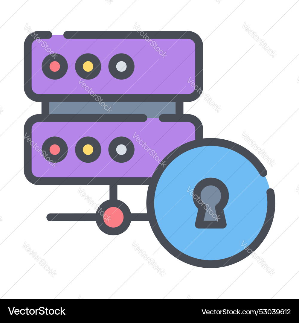 Hosting server icon for web and mobile vector image