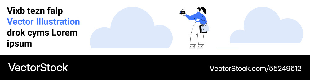 Person uploading data to the cloud with smartphone Person uploading data to the cloud with smartphone vector image