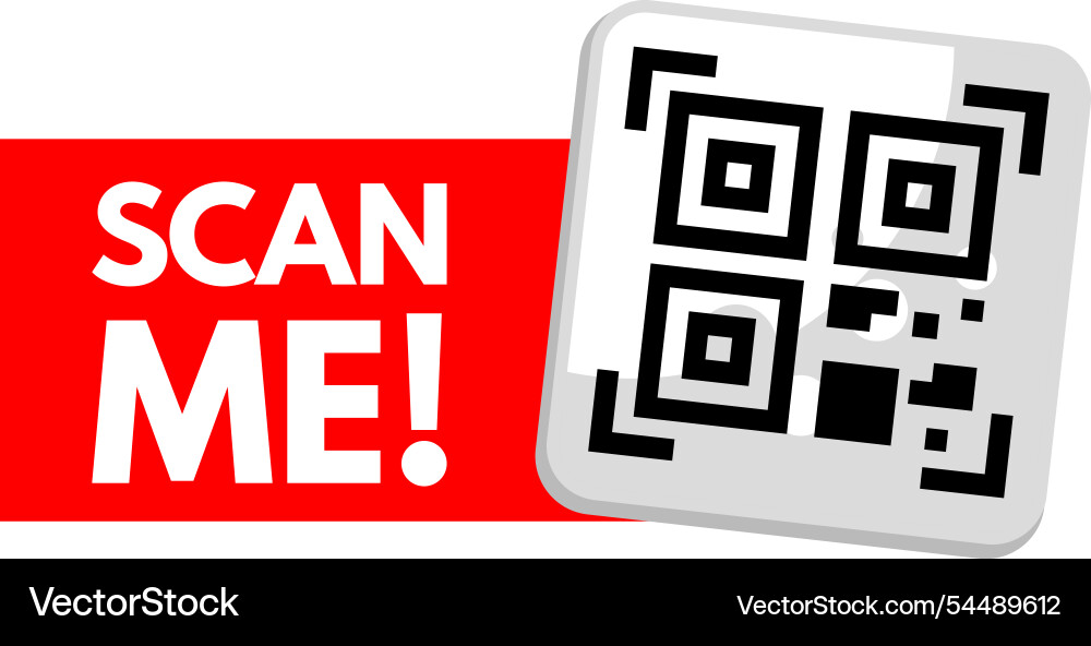 Scan qr code me vector image