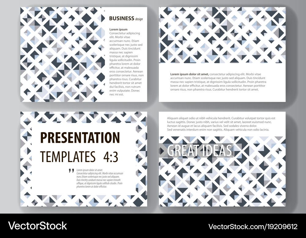 Set of business templates for presentation slides vector image