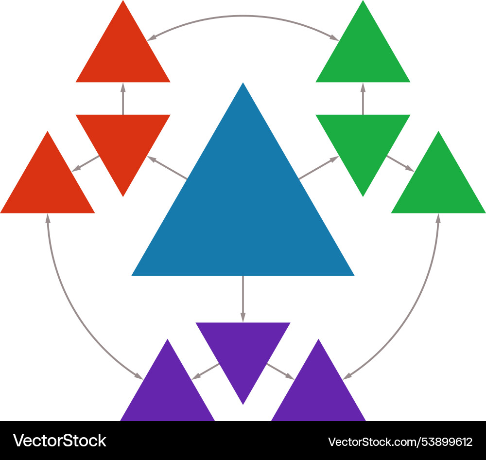 Structural flow diagram infographic structure Structural flow diagram infographic structure vector image