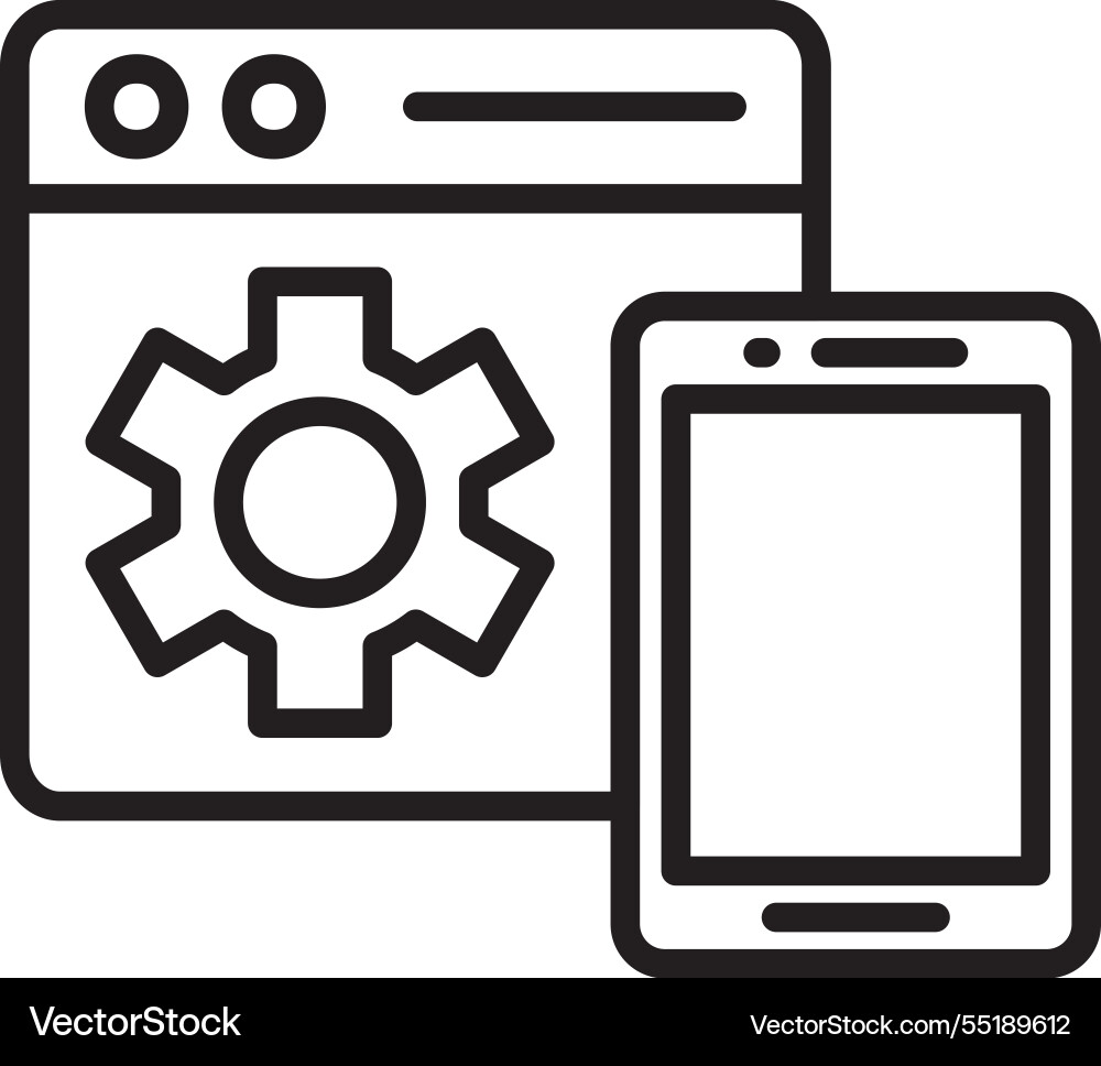 Web optimization line icon design vector image