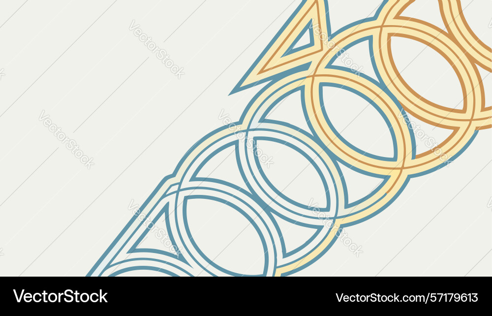 Abstract intertwined circles pattern modern vector image