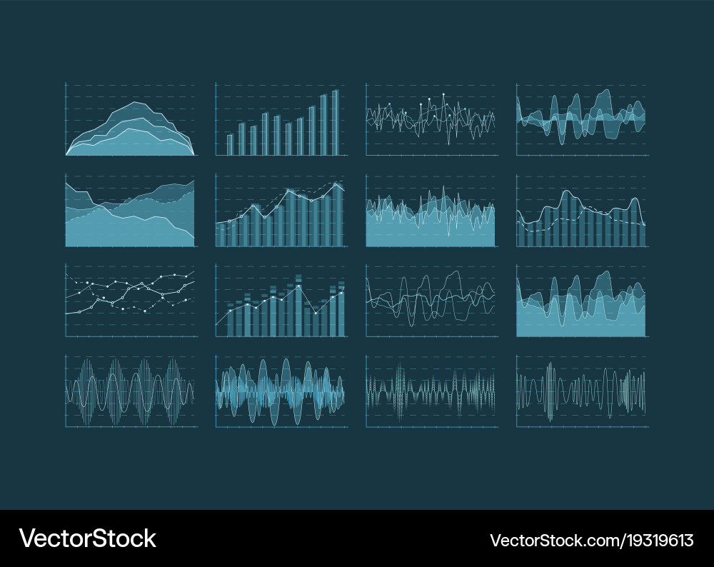 Data Visualization HUD Set vector image